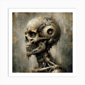 Skeleton Head Art Print