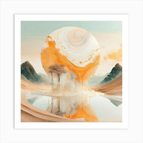 Abstract Landscape Painting 1 Art Print