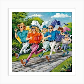 A Whimsical And Vibrant Painting Featuring A Playf Yffsidjit0onrjb7nhe9iq Cyojmf Crou8bpjpivlibw Art Print