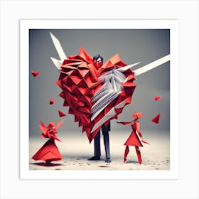 Origami Heart Art Print