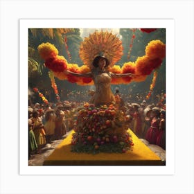 Colombian Festivities Perfect Composition Beautiful Detailed Intricate Insanely Detailed Octane Re (15) Art Print