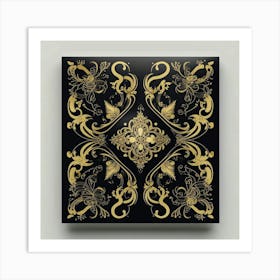 Ornate Gold Design Art Print