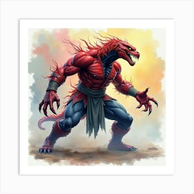 Mortal Kombat Ninja Fighter Concept Art (19) Art Print