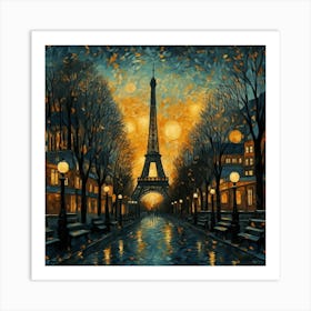 Paris At Night 1 Art Print