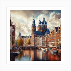 Amsterdam Canal 5 Art Print