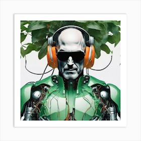 Robot Head 7 Art Print