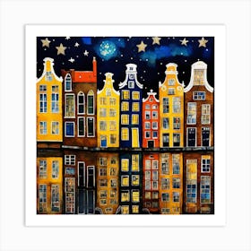 Amsterdam At Night 4 Art Print