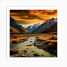 Whispering Waters of Arthur's Pass Art Print