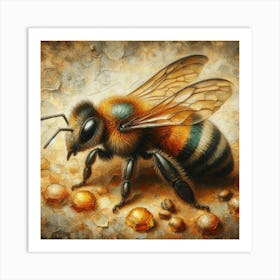 Bee Painting 1 Art Print