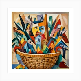 1000013699 Basket of colored papers Art Print