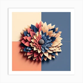 Abstract Flower Canvas Art Art Print