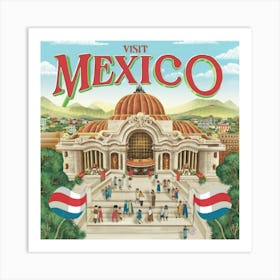 Visit Mexico 2 Art Print