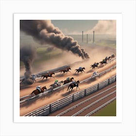 Horse Race 10 Art Print