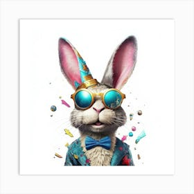 Rabbit In A Suit Art Print