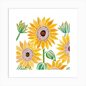 Sunflowers Square Art Print