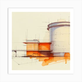 Architecture Sketch Art Print