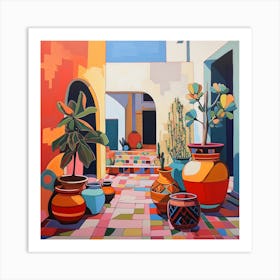 Moroccan Pots And Archways Art Print