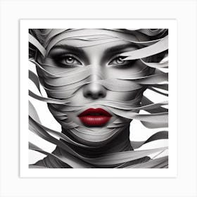 Abstract Portrait Of A Woman 2 Art Print