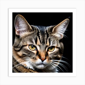 Portrait Of A Tabby Cat Art Print