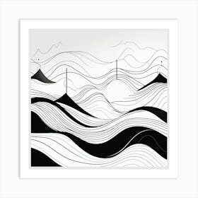 Waves In The Sky Art Print