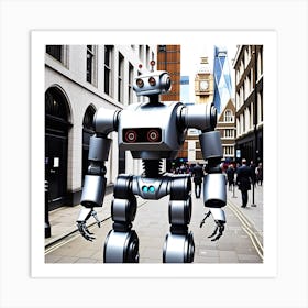 Robot In London 16 Art Print