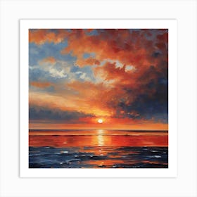 Sun setting Art Print