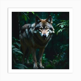 Night Wolf Art Print