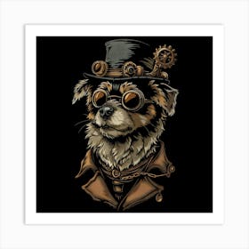 Steampunk Dog 19 Art Print