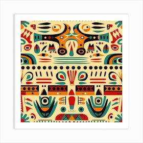 Tribal Seamless Pattern Art Print