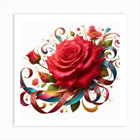 Red Rose 16 Art Print