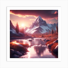 Mountain Landscape 1 Art Print