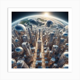 Futuristic Cityscape 133 Art Print