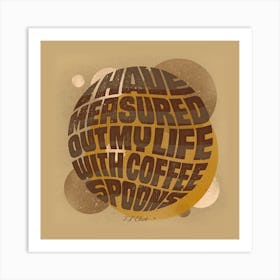 Coffee Spoons Square Art Print