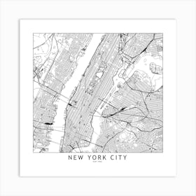New York Map Art Print I