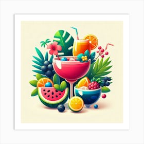 Tropical cocktail 23 Art Print