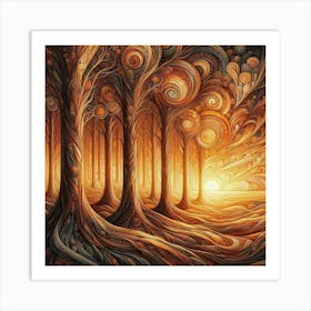 Psychedelic Forest Art Print