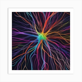 Colorful Neuron 3 Art Print