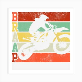 Braap Vintage Motocross Enduro Dirt Bike Gift Art Print