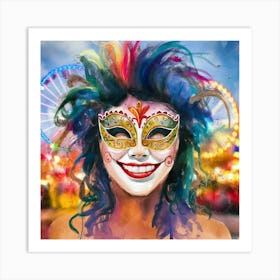 Carnival Girl Art Print