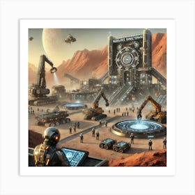 A Futuristic Scene Showing The Resource Directorat Converted Art Print