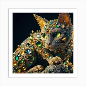 Jewel Meow Art Print