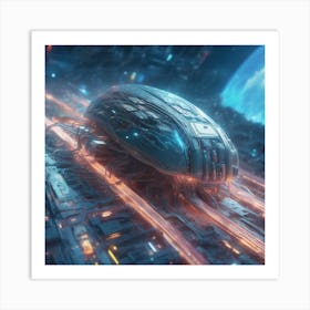 Futuristic Spaceship 2 Art Print