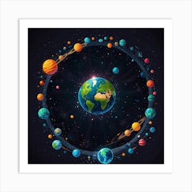 Planets In The Solar System Art Print