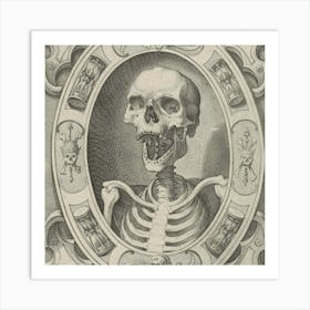 Skeleton In A Frame Art Print