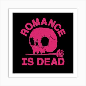 Romance Is Dead Skull Art Print