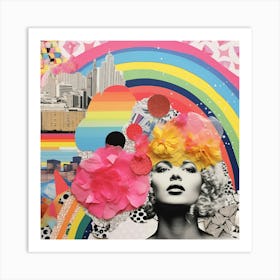 Rainbow Collage Art Print