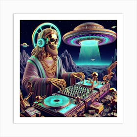 Alien Dj 4 Art Print