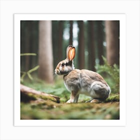 Rabbit In The Forest 131 Art Print