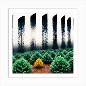 square tree 2 Art Print