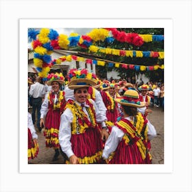 Ecuadorian Dancers 1 Art Print